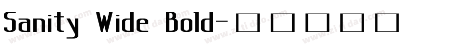 Sanity Wide Bold字体转换